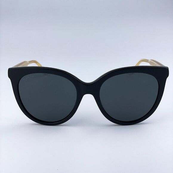 NEW GUCCI GG0565S 001 Black Crystal Grey Cat Eye Women Sunglasses - Picture 6 of 12